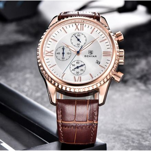 BENYAR Men's Watch Luxury Leather