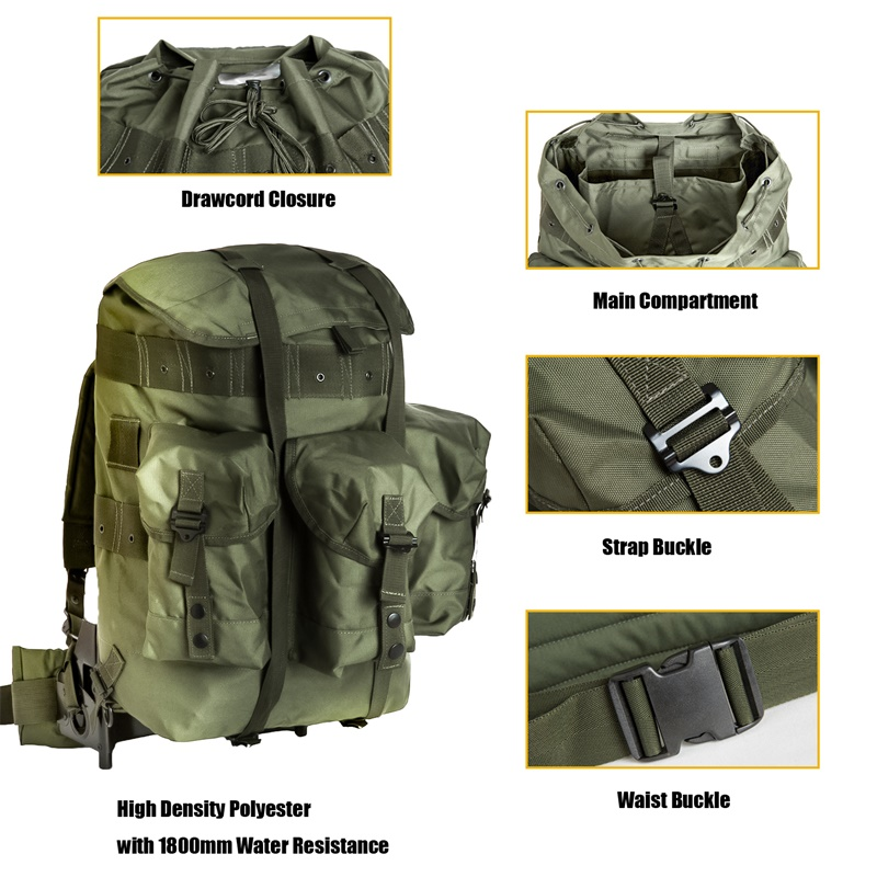 Medium Military Surplus Rucksack Alice Pack Army Survival Combat Field ...