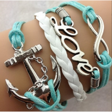 Load image into Gallery viewer, Anchor Love Infinity Bracelet ( (Ships From USA)
