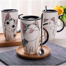 Load image into Gallery viewer, Large 600 ml Cute Ceramic Cat Mug