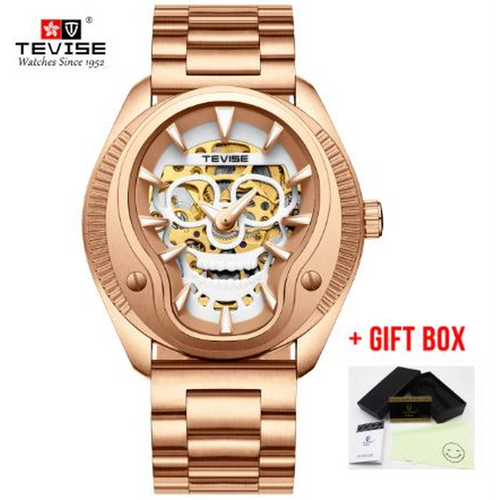 Tevise Mechanical Skull Style Watch For Men