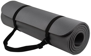 GoYoga All-Purpose 1/2-Inch Extra Thick High Density Anti-Tear Exercise Yoga Mat with Carrying Strap