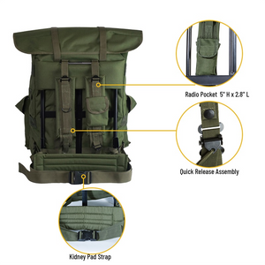 Military Large Alice Pack Army Survival Combat Backpack ALICE Rucksack Olive Drab and Butt Pack