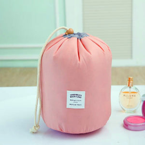Cylindrical  Waterproof    Nylon  Cosmetic Bag