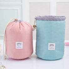 Load image into Gallery viewer, Cylindrical  Waterproof    Nylon  Cosmetic Bag