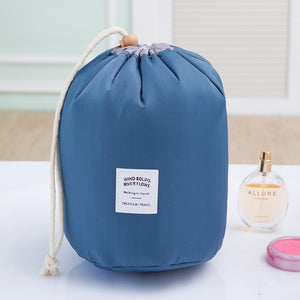 Cylindrical  Waterproof    Nylon  Cosmetic Bag