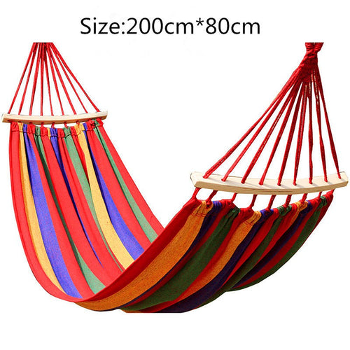 200*80cm Backpacking Hammock - Portable Canvas Parachute Outdoor Single Hammock