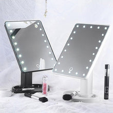 Load image into Gallery viewer, Portable 360 Degree Rotation Touch Induction Tabletop Cosmetic Mirror