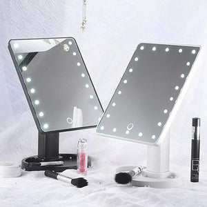 Portable 360 Degree Rotation Touch Induction Tabletop Cosmetic Mirror