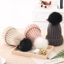 Load image into Gallery viewer, Adult&#39;s Plush Ball Thick Velvet Warm Hat