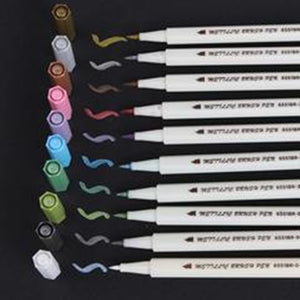 10 Colored Metal Colored Pens