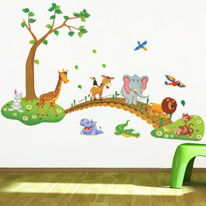 Cute Forest Animal Cartoon Wall Stickers