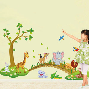 Cute Forest Animal Cartoon Wall Stickers