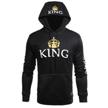 Load image into Gallery viewer, Black King Queen Hoodies