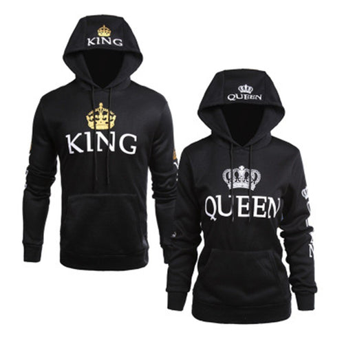 Black King Queen Hoodies