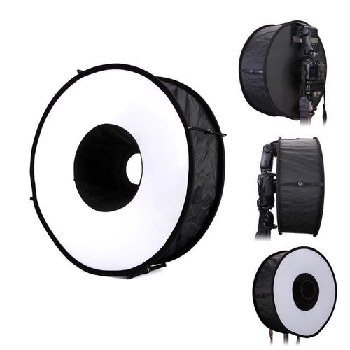 45CM Ring Folding Soft Light Box Flash Cover Ring Flash Soft Box