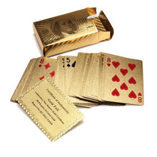 Load image into Gallery viewer, 24K GOLD-PLATED PLAYING CARDS WITH CASE