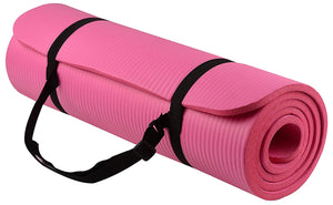 GoYoga All-Purpose 1/2-Inch Extra Thick High Density Anti-Tear Exercise Yoga Mat with Carrying Strap