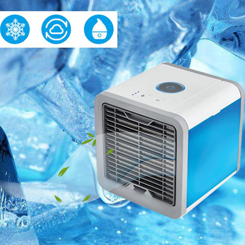USB Mini Portable Air Conditioner Humidifier Purifier 7 Colors Light Desktop Air Cooling Fan Air Cooler Fan for Office Home