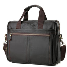 Load image into Gallery viewer, Men&#39;s Zipper Cowhide Briefcase Solid Color Black / Coffee / Fall &amp; Winter