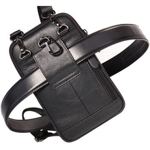 Load image into Gallery viewer, Unisex Zipper Cowhide Fanny Pack Solid Color Black / Coffee / Fall &amp; Winter