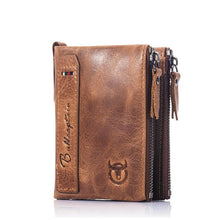 Load image into Gallery viewer, Men&#39;s Zipper Nappa Leather Wallet Solid Color Black / Brown / Wine / Fall &amp; Winter