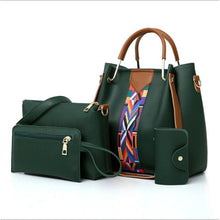 Load image into Gallery viewer, Women&#39;s Zipper PU Bag Set Bag Sets 4 Pieces Purse Set Black / Brown / Light Grey