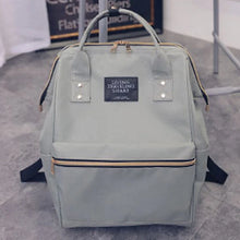 Load image into Gallery viewer, Women&#39;s School Bag Backpack Canvas Gray / Green / Blue