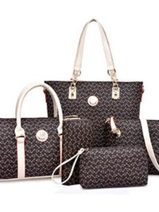 Women's Pattern / Print Bag Set Bag Sets PU(Polyurethane) 5 Pieces Purse Set Purple / Coffee / Sky Blue