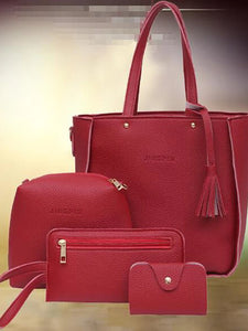 Women's Bag Set Bag Sets PU(Polyurethane) Solid Colored 4 Pieces Purse Set Blushing Pink / Gray / Brown