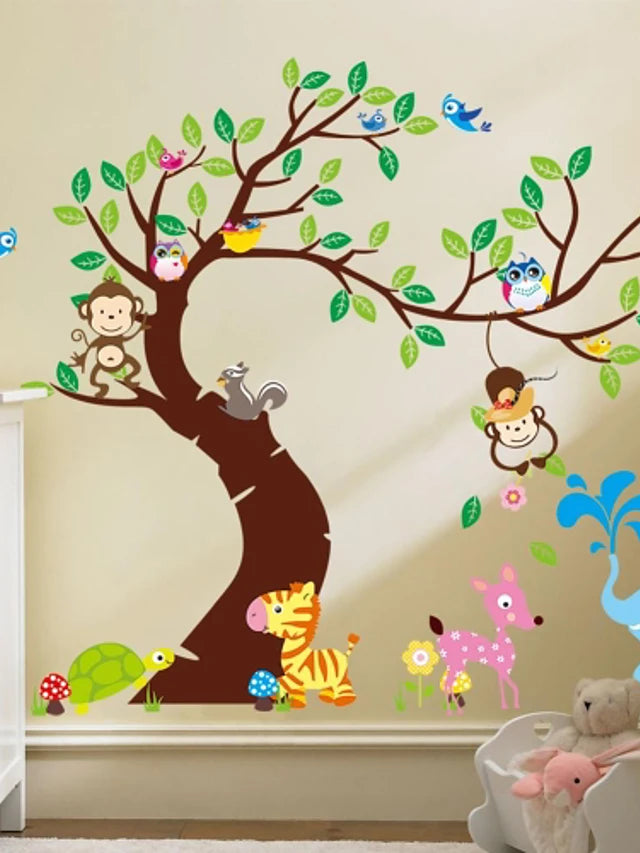 Removable Monkey On The Tree Wall Stickers Hot Selling Wall Decals For Home Decor