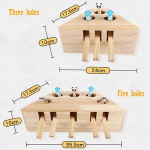 Funny Cat Toy Pet Indoor Solid Wooden Cat Hunting Toys
