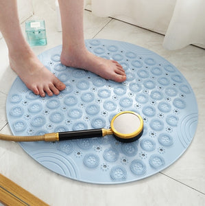 55cm Round PVC Non-slip Bathroom Mat EP Silicone Shower Bath Mat