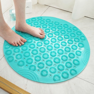 55cm Round PVC Non-slip Bathroom Mat EP Silicone Shower Bath Mat