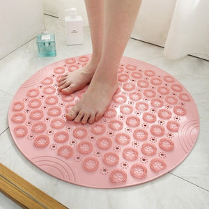 55cm Round PVC Non-slip Bathroom Mat EP Silicone Shower Bath Mat