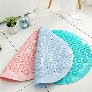 55cm Round PVC Non-slip Bathroom Mat EP Silicone Shower Bath Mat