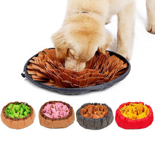 Load image into Gallery viewer, Pet Felt Cloth Leak Food Anti Choking Bowl Mat Dogs Cats Snuffle Bowl Mat