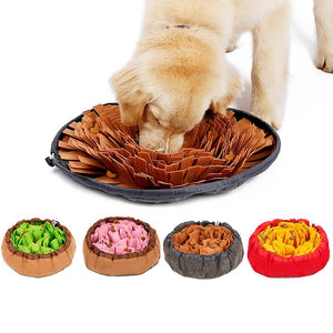 Pet Felt Cloth Leak Food Anti Choking Bowl Mat Dogs Cats Snuffle Bowl Mat