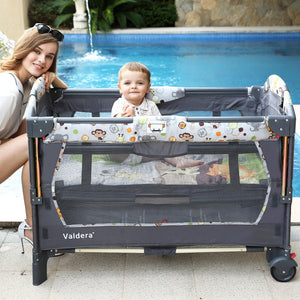 Valdera multifunctional folding baby bed