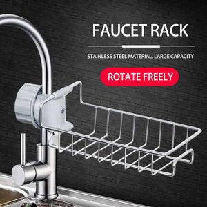 Creative Stainless Steel Faucet Rack Kitchen Faucet Sink Storage Rack Drain Basket