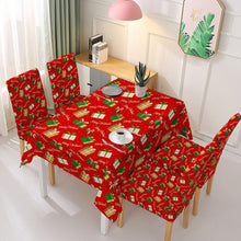 Load image into Gallery viewer, Christmas Tablecloth Spandex Chair Cover Dining Room Stretch Chair Covers
