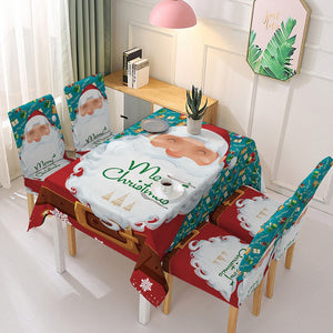 Christmas Tablecloth Spandex Chair Cover Dining Room Stretch Chair Covers