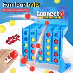 Bouncing Linking Shots Connect 4 Game 1 Set Board Game Entertainment Educational Puzzle Toys