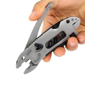 Fold Multi Tool Knife Repair Adjust gear outdoor survive camp Screwdriver Wrench Jaw Plier multipurpose multifunction spanner