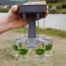Load image into Gallery viewer, 6 Shot Glass Dispenser Holder Carrier Caddy Liquor Dispenser Party Beverage Drinking Games Bar Cocktail Wine Quick Filling Tool
