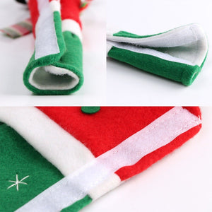 OurWarm 3pcs Fridge Handle Covers Christmas Microwave Oven Dishwasher Door Handle Cover Christmas Decorations for Home 10*24cm