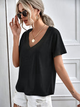 Load image into Gallery viewer, V neck Solid Tee