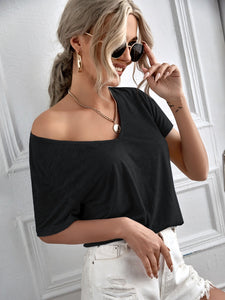 V neck Solid Tee