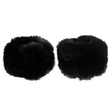 Load image into Gallery viewer, 1 pair Women Fashion Winter Warm Faux Fur Elastic Wrist Slap On Cuffs Ladies Solid Color Arm Warmer Plush Wrist Protector