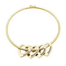 Charger l\&#39;image dans la visionneuse de la galerie, 1pc  Personalize Women bracelet with heart charms